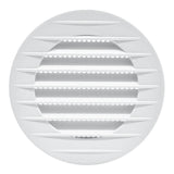 Pack De 5 Unidades - Rejilla Ventilación Redonda Empotrable Con Mosquitera Ø70mm Abs Blanca