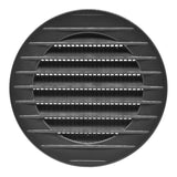 Pack De 5 Unidades - Rejilla Ventilación Redonda Empotrable Con Mosquitera Ø80mm Abs Gris Antracita