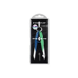 Pack De 5 Unidades Staedtler Compás Metálico De Precisión Mars Con Ajuste Por Rueda Azul/Verde Menta