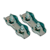 Pack De 5 Unidades - Sujetacable Plano Doble Sjt02, 4 Mm, Galvanizado, Blister 2 Uds