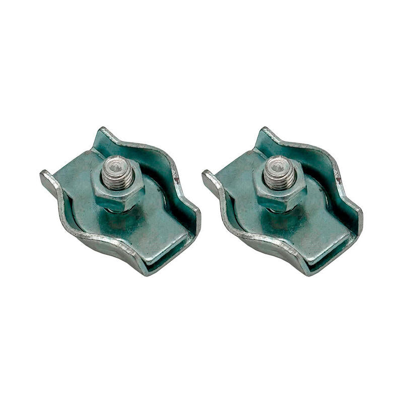 Pack De 5 Unidades - Sujetacable Plano Simple Sjt03, 4 Mm, Galvanizado, Blister 2 Uds