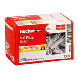 Pack De 5 Unidades - Taco Sx Plus Ø6 X 30 Mm, Caja 100 Uds