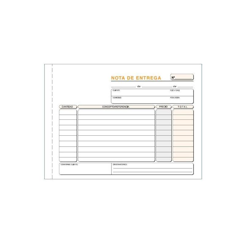 Pack De 5 Unidades Talonario Entregas Cuarto Apaisado Triplicado Autocopia