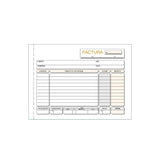 Pack De 5 Unidades Talonario Facturas Cuarto Natural Triplicado Autocopia