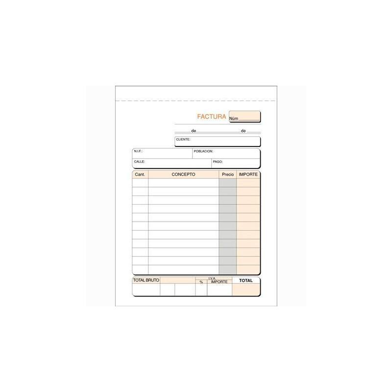 Pack De 5 Unidades Talonario Facturas Octavo Natural Triplicado Autocopia