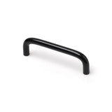 Pack De 5 Unidades - Tirador De Mueble Tipo Asa, Modelo 152, De Hierro Con Acabado Negro, 96 Mm