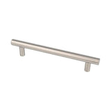 Pack De 5 Unidades - Tirador De Mueble Tipo Asa, Modelo 891h, De Acero Inoxidable Con Acabado Aluminio, 128 Mm