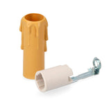Pack De 5 Unidades - Vela Mediana Crema+Portalamparas 44126 Envasada