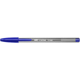 Pack De 50 Unidades Bic Cristal Large Boligrafo De Bola - Punta Gruesa De 1.6mm - Trazo De 0.60mm - Tinta Con Base De Aceite - Translucido - Color Azul