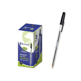 Pack De 50 Unidades Bismark Boligrafo De Bola - Punta Redonda - Capuchon Y Tapon Del Color De La Tinta - Color Negro