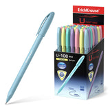Pack De 50 Unidades Erichkrause Boligrafo U-108 Pastel Stick 1.0 - Ultra Glide Technology - Tinta Azul