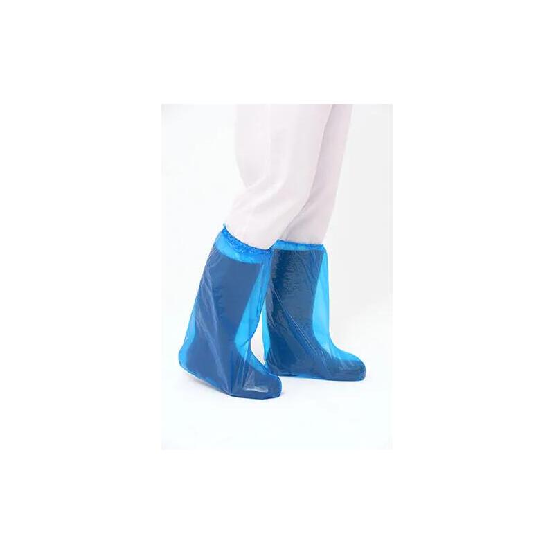 Pack De 50 Unidades Santex Cubre Botas De Polietileno 40mic - Con Ajuste Elastico - Conforme (Ue) 2016/425 - Azul
