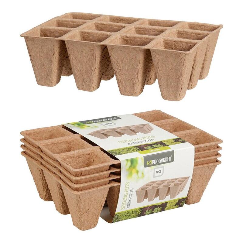 Pack De 6 Unidades - Bandejas Para Sembrar Con 12 Aberturas; 4 Uds