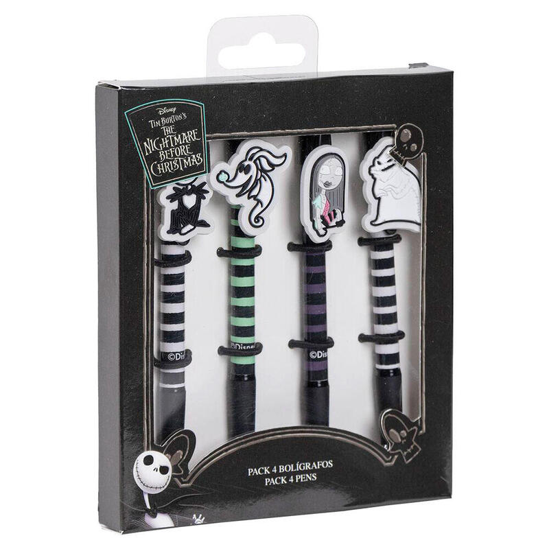 Pack De 6 Unidades - Blister 4 Boligrafos Pesadilla Antes De Navidad Disney