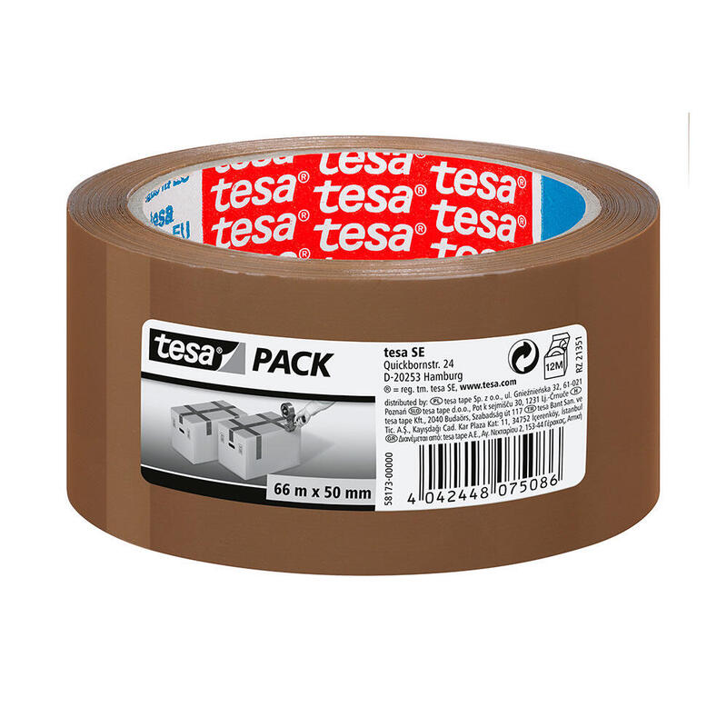 Pack De 6 Unidades - Cinta De Embalar Marrón 46 Micras 50 Mm X 66 M