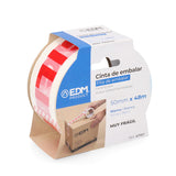 Pack De 6 Unidades - Cinta De Precinto Muy Fragil 48 Micras 50m X 50mm Edm