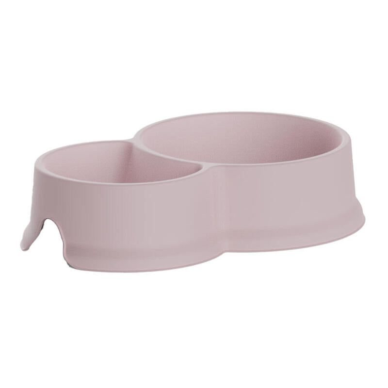 Pack De 6 Unidades - Comedero Doble De Capacidad 0,3 Y 0,65l Color Rosa 20144 Ros Plastiken