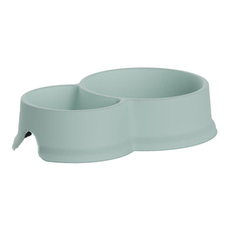 Pack De 6 Unidades - Comedero Doble De Capadicdad 0,3 Y 0,65l Color Menta 20144 Men Plastiken