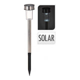 Pack De 6 Unidades - Estaca Solar 36cm Inox Mod. Cilindro Euro/U