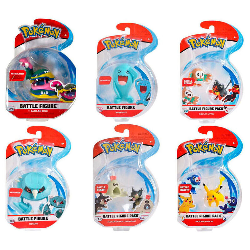 Pack De 6 Unidades - Figura Battle Pokemon 5cm Surtido