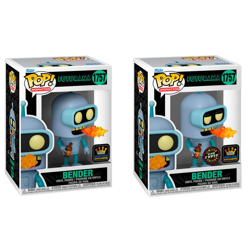 Pack De 6 Unidades - Figura Pop Futurama Bender 5 + 1 Chase Exclusive