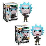 Pack De 6 Unidades - Figura Pop Rick & Morty Weaponized Rick 5 + 1 Chase