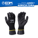 Pack De 6 Unidades - Guante Poliéster Con Palma Poliuretano Para Jardín Agricultura, T-07