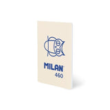 Pack De 6 Unidades Milan Libreta Grapada A5 24h Papel Blanco 95gr Línea 7mm Colección 460 Since 1918 Beige