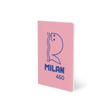 Pack De 6 Unidades Milan Libreta Grapada A5 24h Papel Blanco 95gr Línea 7mm Colección 460 Since 1918 Rosa