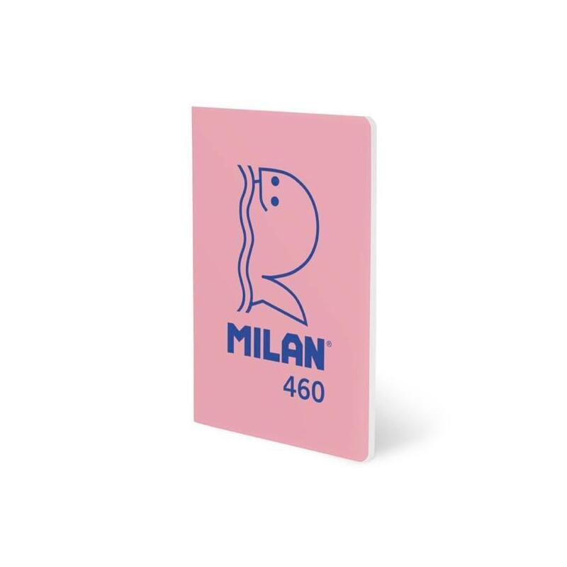 Pack De 6 Unidades Milan Libreta Grapada A5 24h Papel Blanco 95gr Liso Colección 460 Since 1918 Rosa