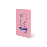Pack De 6 Unidades Milan Libreta Grapada A5 24h Papel Blanco 95gr Liso Colección 460 Since 1918 Rosa