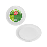 Pack De 6 Unidades - Pack Con 25 Unid. Platos Postre Blancos Cartón Ø18cm Best Products Green