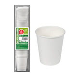 Pack De 6 Unidades - Pack Con 50 Unid. Vasos Cartón Blancos 200cc Best Products Green