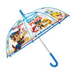 Pack De 6 Unidades - Paraguas Manual Transparente Patrulla Canina Paw Patrol 45cm