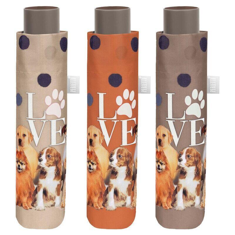 Pack De 6 Unidades - Paraguas Plegable Manual Love Perros 54cm Surtido