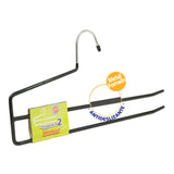 Pack De 6 Unidades - Percha Antideslizante Para 2 Pantalones, Color Azul