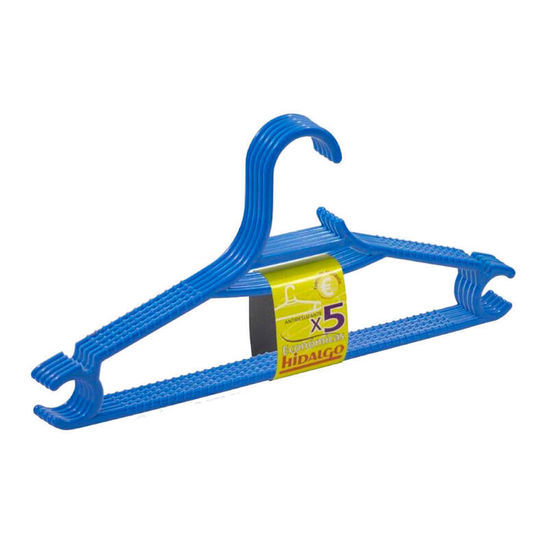 Pack De 6 Unidades - Perchas Económicas Azul, 5 Uds