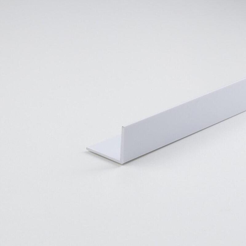 Pack De 6 Unidades - Perfil Bricolaje Angulo L Pvc Blanco Satinado 1000 X 40 X 10 Mm