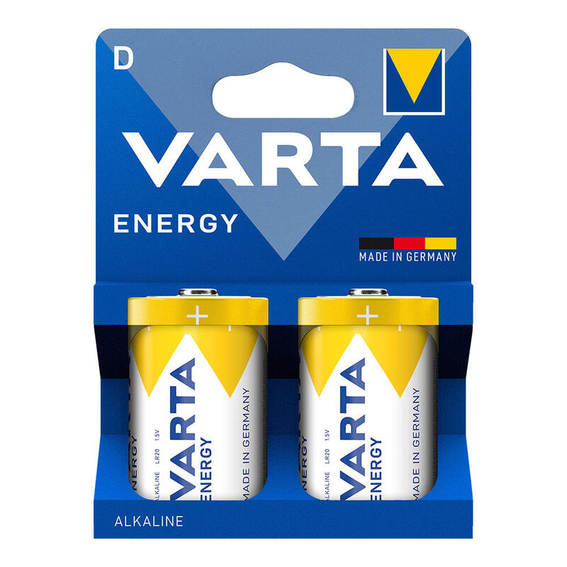 Pack De 6 Unidades - Pila Alkalina Energy D, 1,5v (Blister 2 Uds) Ø34,2 X 61,5 Mm