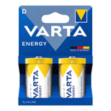 Pack De 6 Unidades - Pila Alkalina Energy D, 1,5v (Blister 2 Uds) Ø34,2 X 61,5 Mm