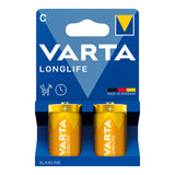 Pack De 6 Unidades - Pila Alkalina Longlife C - Lr14 (Blister Cartón 2 Uds) Ø26,2 X 50 Mm