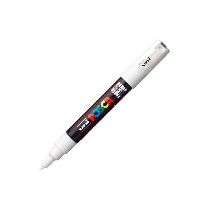Pack De 6 Unidades Posca Marcador  Pc-1m No Permanente Punta Fina 0.7-1mm Blanco