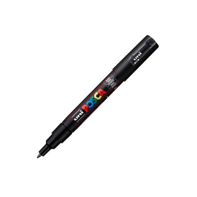 Pack De 6 Unidades Posca Marcador  Pc-1m No Permanente Punta Fina 0.7-1mm Negro