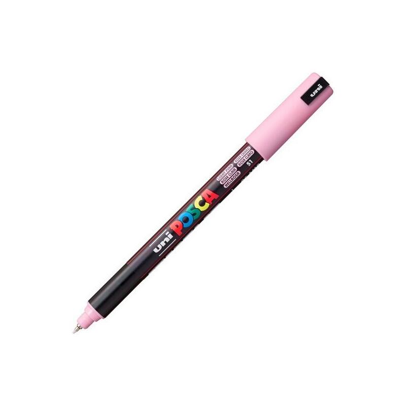 Pack De 6 Unidades Posca Marcador  Pc-1mr No Permanente Punta Extrafina 0.7mm  Rosa Claro