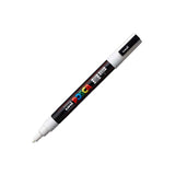 Pack De 6 Unidades Posca Marcador  Pc-3m Punta Cónica 0,9 - 1,3 Mm Blanco