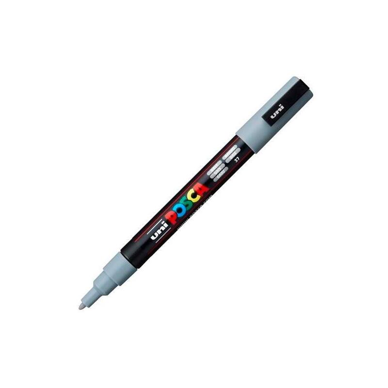 Pack De 6 Unidades Posca Marcador  Pc-3m Punta Cónica 0,9 - 1,3 Mm Gris