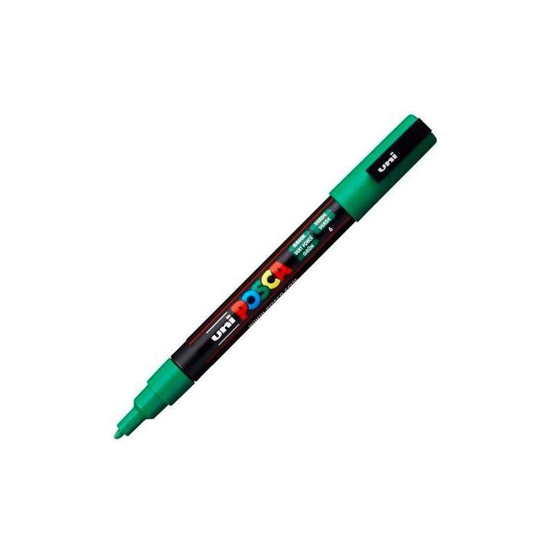 Pack De 6 Unidades Posca Marcador  Pc-3m Punta Cónica 0,9 - 1,3 Mm Verde