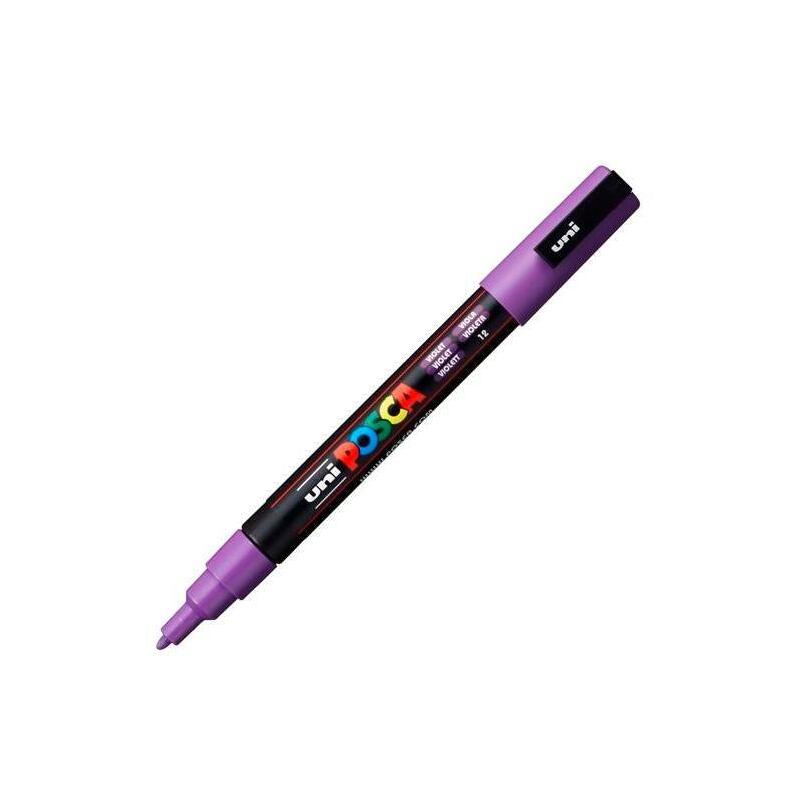 Pack De 6 Unidades Posca Marcador  Pc-3m Punta Cónica 0,9 - 1,3 Mm Violeta