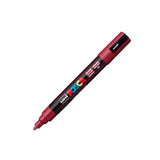 Pack De 6 Unidades Posca Marcador  Pc-5m No Permanente Punta Forma De Bala 1,8 - 2,5 Mm Rojo Vino