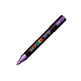 Pack De 6 Unidades Posca Marcador  Pc-5m No Permanente Punta Forma De Bala 1,8 - 2,5 Mm Violeta Metálico